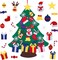 Felt Christmas Tree for Toddlers Kids Wall with 26pcs Detachable Ornaments DIY Set, Wall Hanging Xmas Gifts Christmas Party Decorations